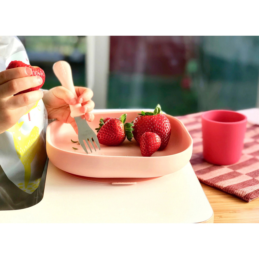 Beaba Silikonteller mit Saugnapf in Rosa und Pink - Bild 2