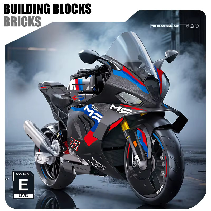 BXA Technische Simulation 1000 RR V4R Rennmotorrad, Bausteine Modell, Hightech-Motorrad - Bild 2