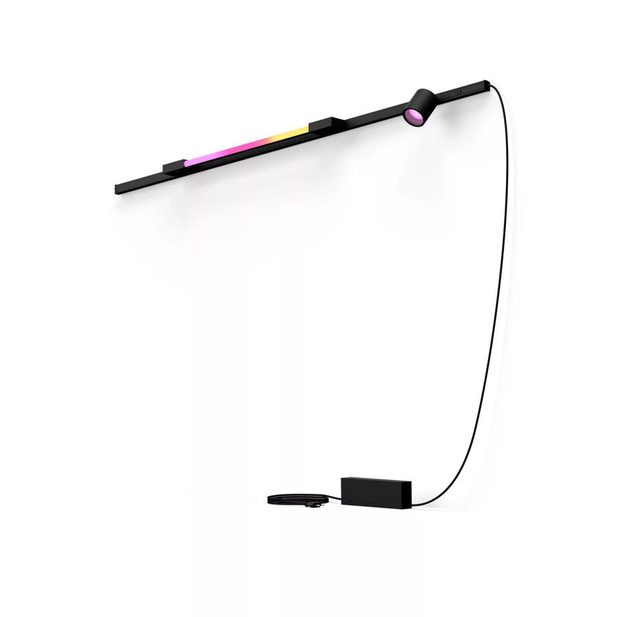 Philips Hue Perifo Basis-Set Gerade Wandleuchte in Schwarz mit LED-Spot und Light Tube Kompakt - Bild 1
