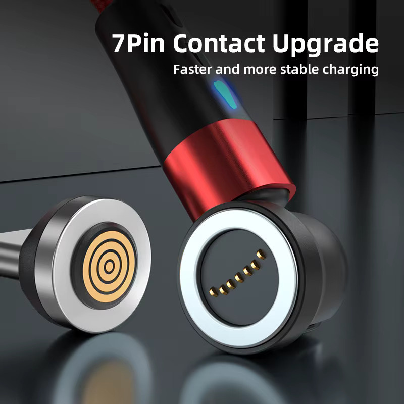 AUFU Magnetisches Typ C Kabel 7Pin 5A Schnellladekabel für Xiaomi POCO Redmi sowie Micro USB Datenkabel für iPhone iPad Samsung - Bild 2