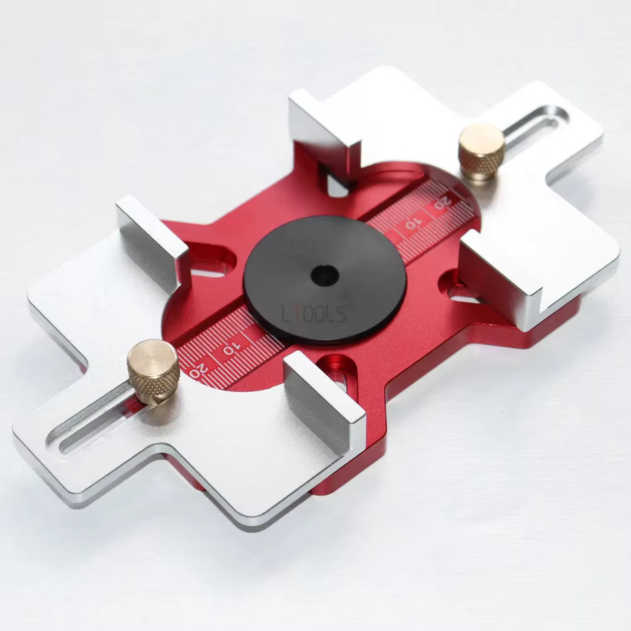 LTOOLS 2-in-1 Holzbearbeitungs-Schlitz-Positionierungsplatte aus Aluminiumlegierung für Schubladengriffe und Stanzen als praktische Schnitthilfe - Bild 3