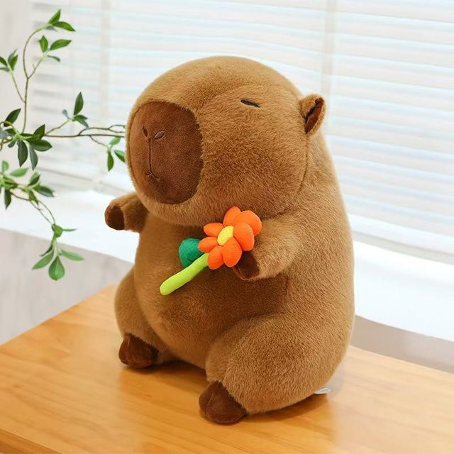 Yiran toy Capybara Plüschtier, braun, 25cm - Bild 1