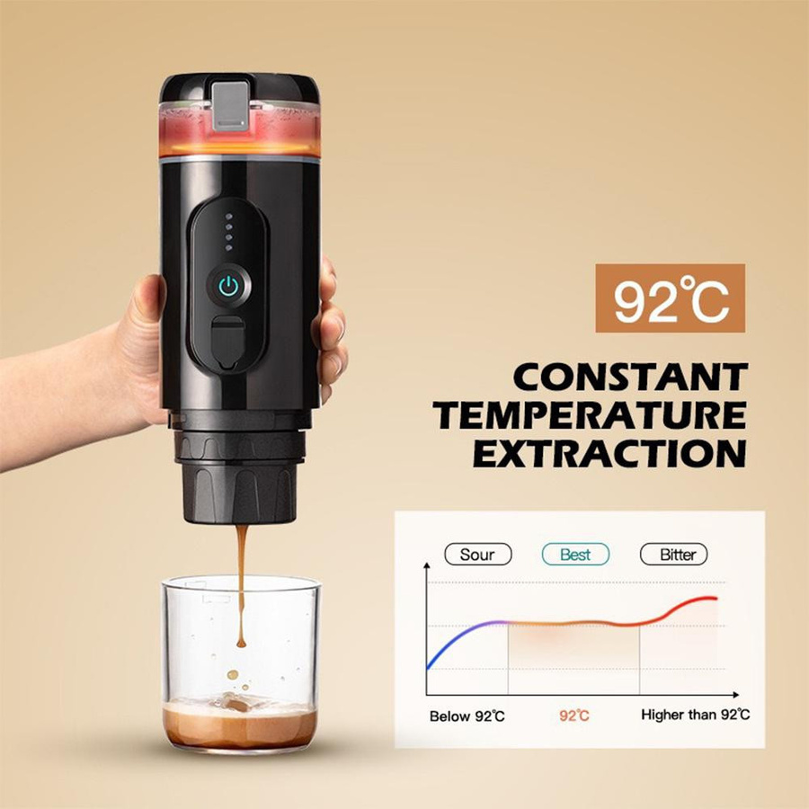 Tooarts Tragbare Elektrische Espresso Kaffee Maschine Cordless Mini Kaffee Maker mit Heizfunktion in Weiß - Bild 8