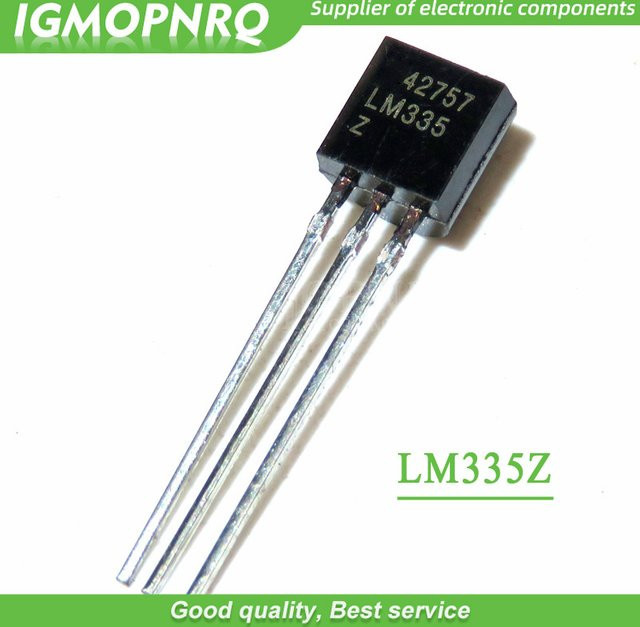 50 Stück LM335Z Temperatursensor IC im TO-92 Gehäuse, Farbe: Schwarz - Bild 1