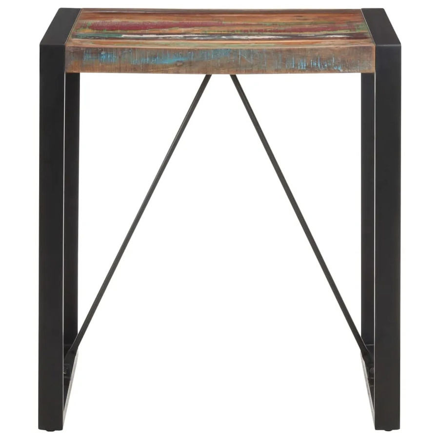 vidaXL Esstisch aus Massivholz im Industriestil, Schwarz, B/T/H: 70 x 70 x 75 cm - Bild 2