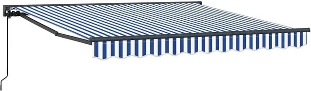 vidaXL Einziehbare Markise Blau und Weiß B/H: 300 x 250 cm - Bild 1