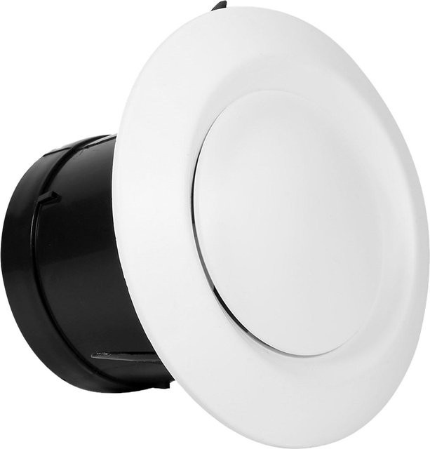 TOMTOP JMS Deckendiffusor Abluftversorgungsventil als Entlüftungs-Anemostat für Belüftungskanäle, Farbe: Weiß, Durchmesser: 75 mm - Bild 1