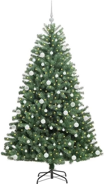 vidaXL Künstlicher Weihnachtsbaum mit 300 LEDs, Grün, Höhe: 180 cm - Bild 1