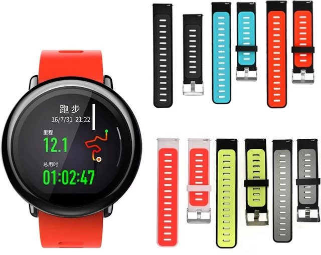 QCTOG Uhrenarmband Silikon, zweifarbig, 22 mm, Unisex - Bild 1