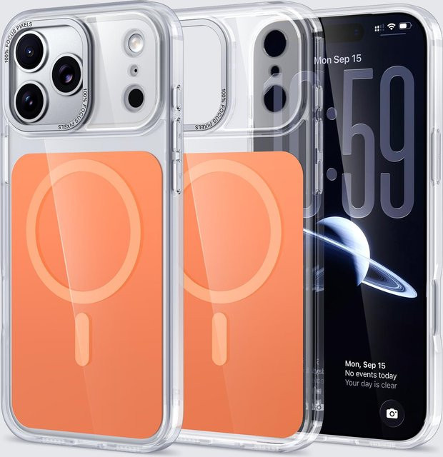 Transparente magnetische iPhone 17 Hülle mit Metall-Kameraobjektivschutz und MagSafe Kompatibilität für iPhone 17 Pro Max, iPhone 17 Pro, iPhone 17 Air und iPhone 17 - Bild 1