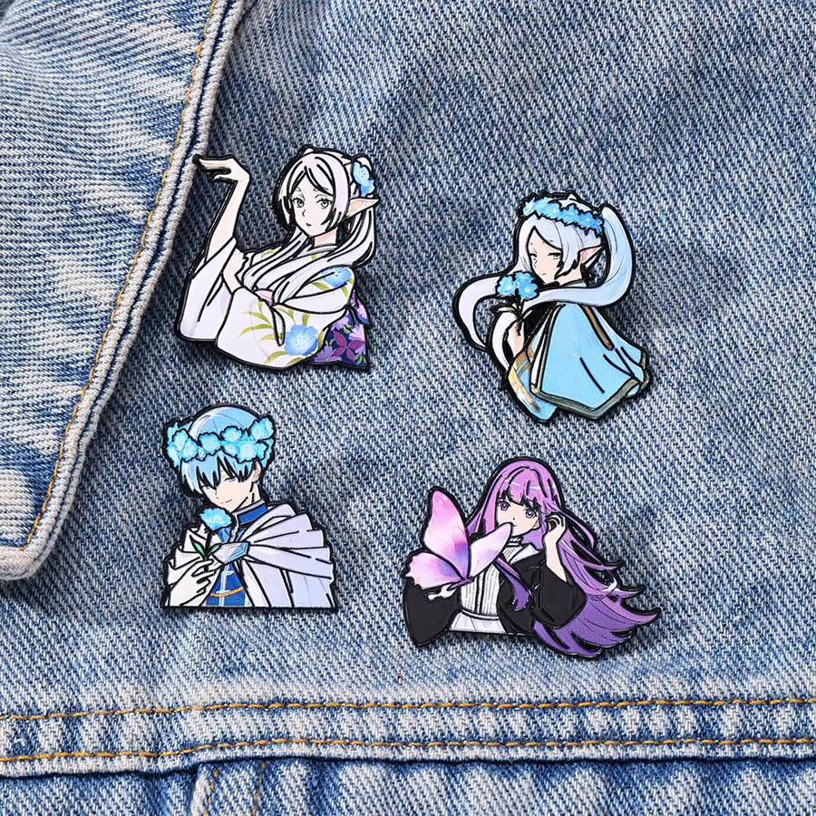 4er-Set Sousou no Frieren Emaille-Pins, Bunt, Reversnadel - Bild 2