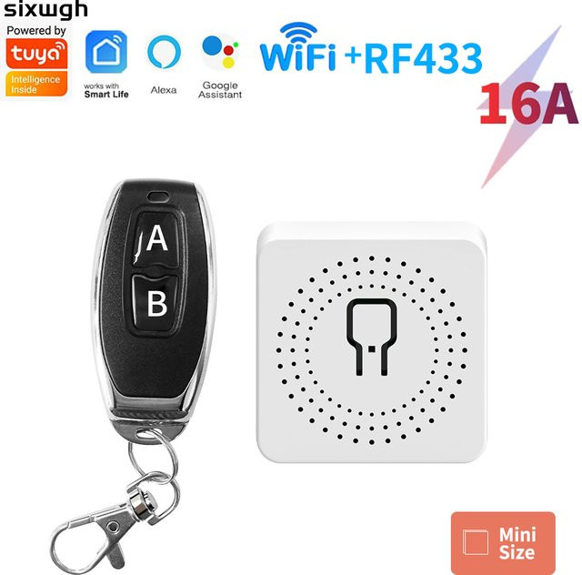 Tuya WiFi Smart Switch 16A kabellose Fernbedienung in Weiß für Smart Life App und Alexa-Sprachsteuerung - Bild 1