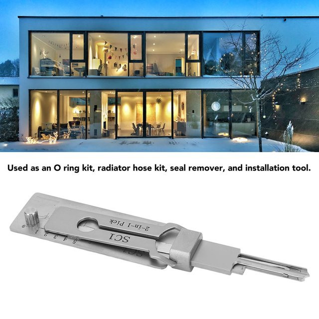 WALFRONT 2-in-1 Haken-Tonabnehmer-Set und Schlüssel-Decoder aus Edelstahl für Reparatur und Wartung - Bild 1