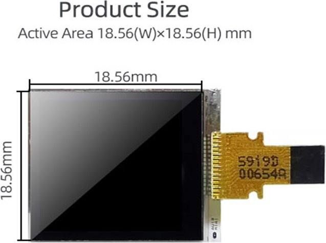 Ls010b7dh04 TFT LCD Bildschirm 1,0 Zoll 128x128 Pixel Schwarz 3-Draht SPI Schnittstelle - Bild 1