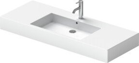 Duravit Möbelwaschtisch Vero m mit Überlauf, Hahnlochbank, weiß, B: 125 cm, T: 49 cm - Bild 1