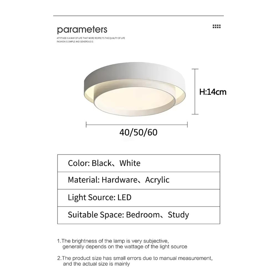 ZIMULONG Nordische LED Deckenleuchte im skandinavischen Design für Wohnzimmer, Esszimmer oder Schlafzimmer in Weiß, Schwarz oder Grau - Bild 4