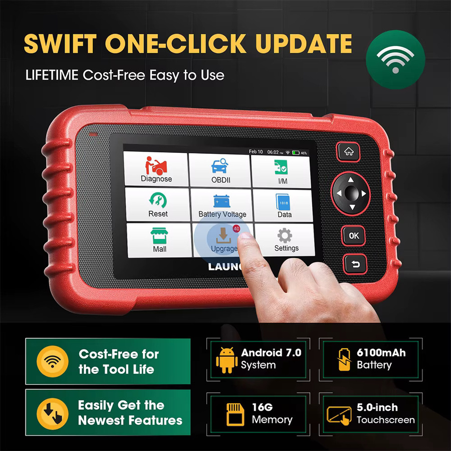 LAUNCH CRP129X OBD2 Diagnosewerkzeug Automotive Scanner für Vier-System-Diagnose in Rot - Bild 4