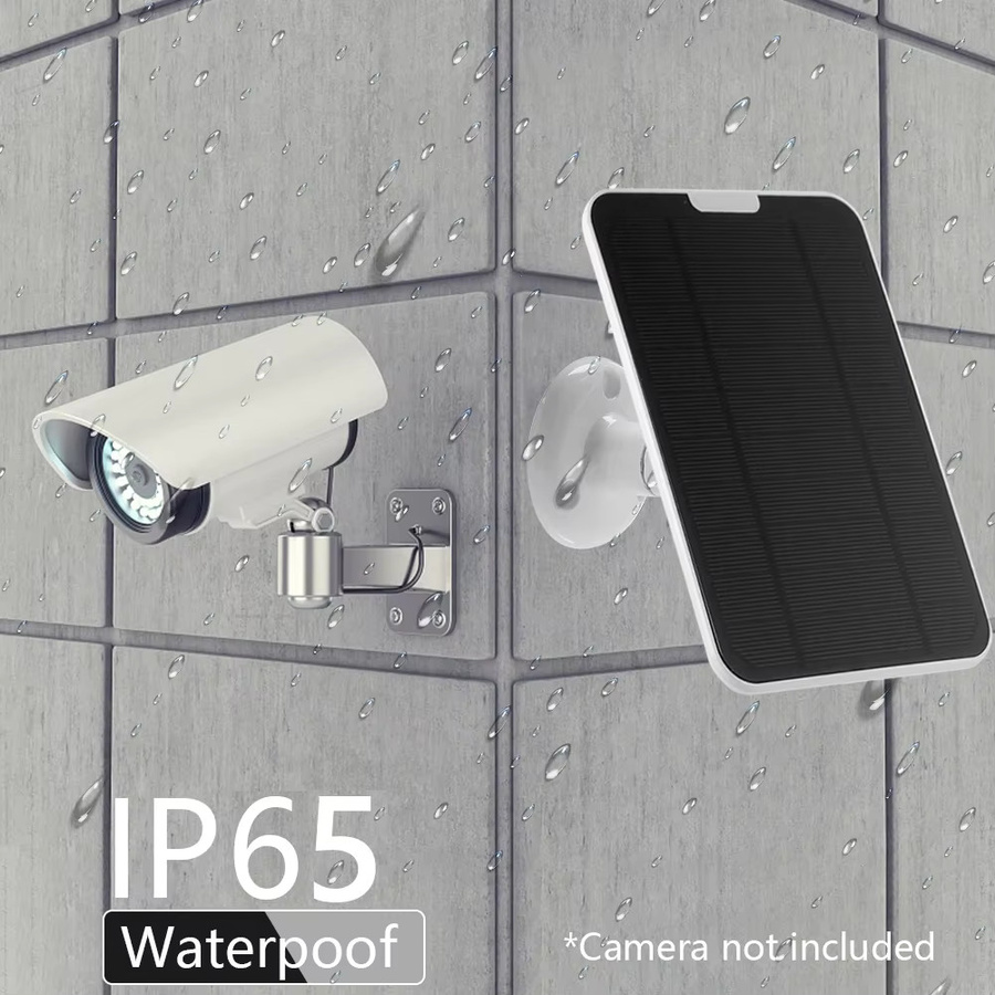 Solarpanel Solar-Ladegerät 10 W 5 V mit Micro-USB-Anschluss in Schwarz für Arlo und Eufy Security Wireless Doorbell - Bild 3