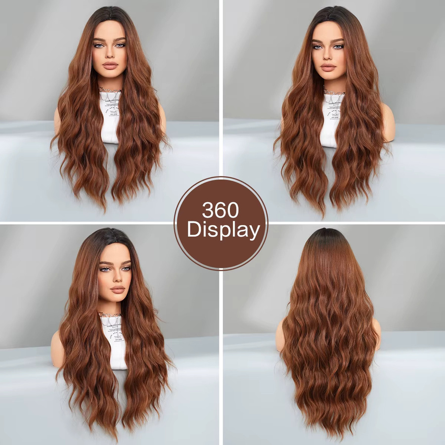 NAMM Haarperücke, braun, gewellt, synthetisch, Damen - Bild 5