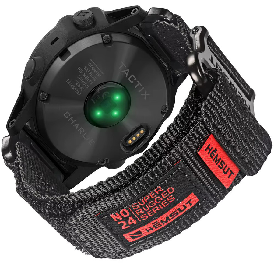 HEMSUT Uhrenarmband Nylon, Schwarz, Unisex - Bild 3
