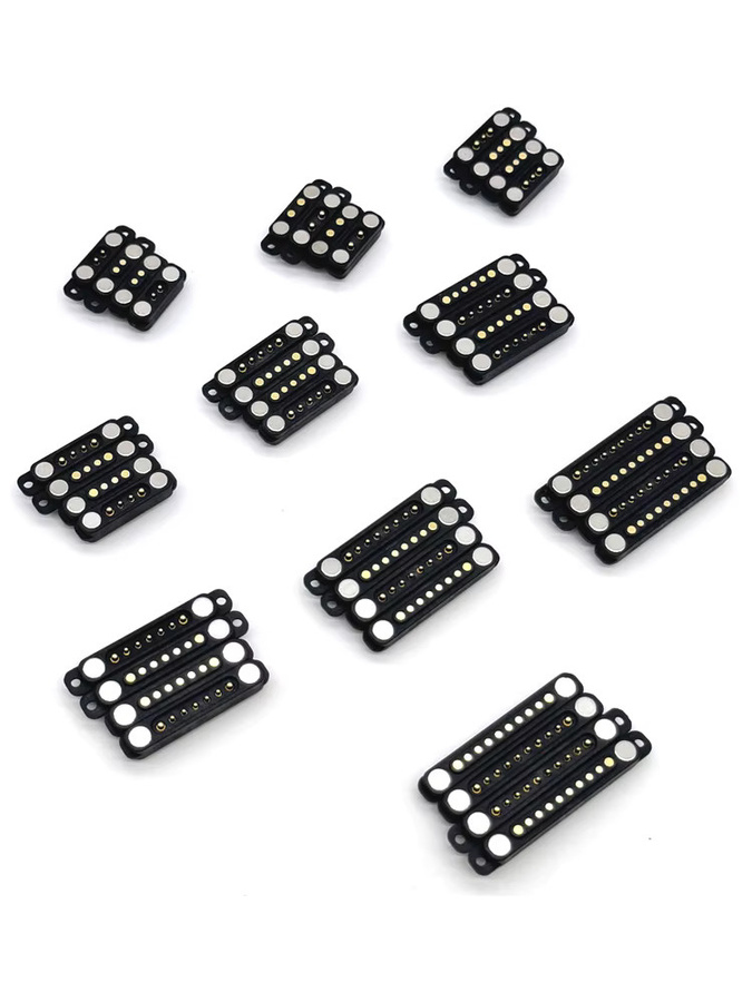 LAJQTAO Wasserdichter DC Magnetischer Pogo-Pin-Stecker 5A 4P Schwarz mit Federkontakt Männlich und Weiblich 36V - Bild 2