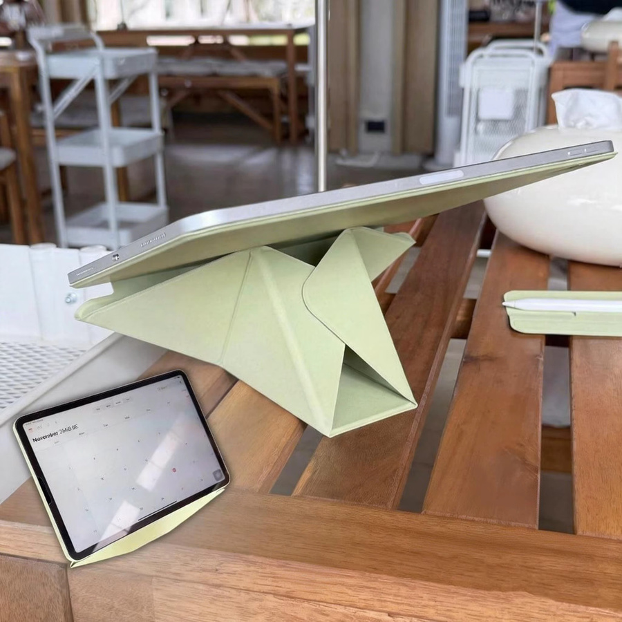 SZEGYCHX Dynamische Folio-Hülle für iPad Pro 13 11, iPad Air 13 11 und iPad Mini in Beige und Green - Bild 6