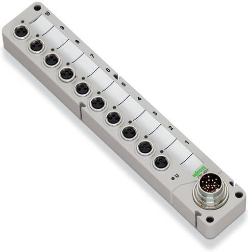 WAGO 757-383 Sensor/Aktorbox passiv M8-Verteiler mit Metallgewinde in Grau - Bild 1
