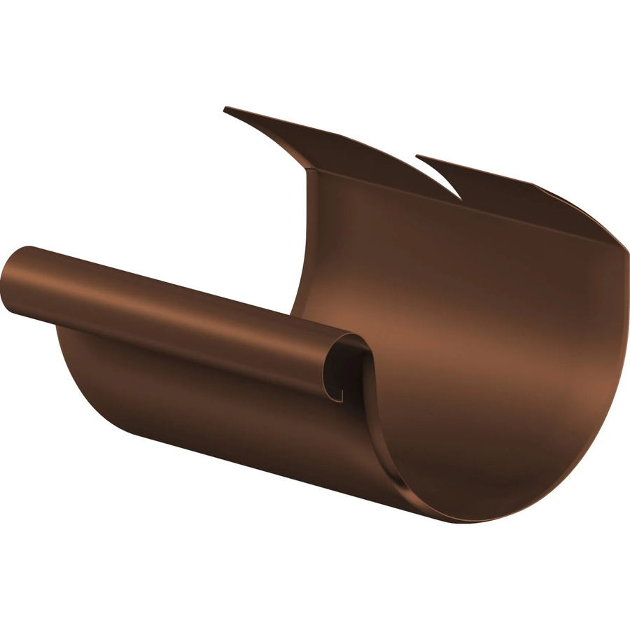 Sarei Rinnenverbinder NW 100 halbrund in Braun RAL 8028 - Bild 2