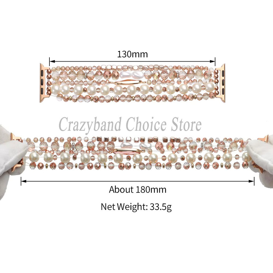 crazyband Uhrenarmband Perle, Roségold, Damen - Bild 3