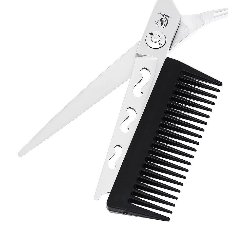 Meisha Friseurschere mit Entwirrungskamm, Unisex - Bild 2