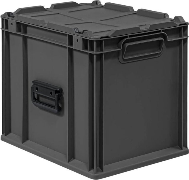 PROREGAL Eurobox Nextgen Transportbox Schwarz, H x B x T: 40 x 33,5 x 30 cm, 30 Liter - Bild 1