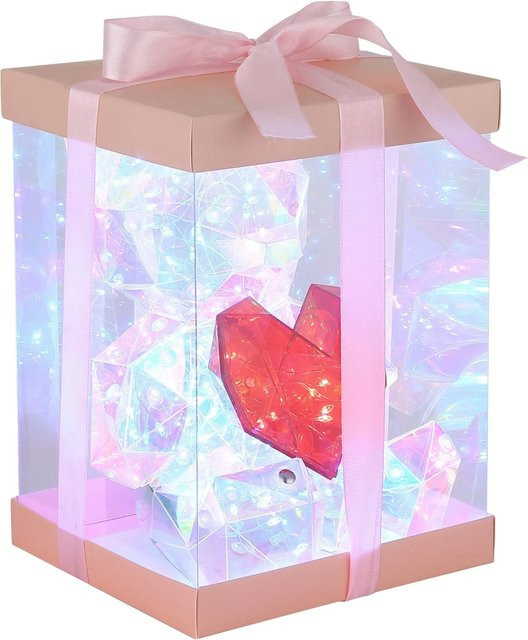 Globo Tischleuchte Brondar Bär-Design in Rot Transparent mit LED und Touch-Funktion, B/T/H: 14 x 13 x 17 cm - Bild 1