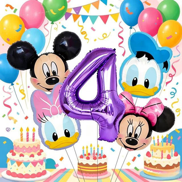 Disney Donald Duck Folienballons-Set für Geburtstage in Mehrfarbig - Bild 1