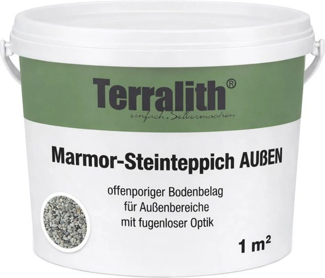 Terralith Marmor Steinteppich Nebula Grau für Außen Fein 2-4 mm für 1 m² - Bild 1