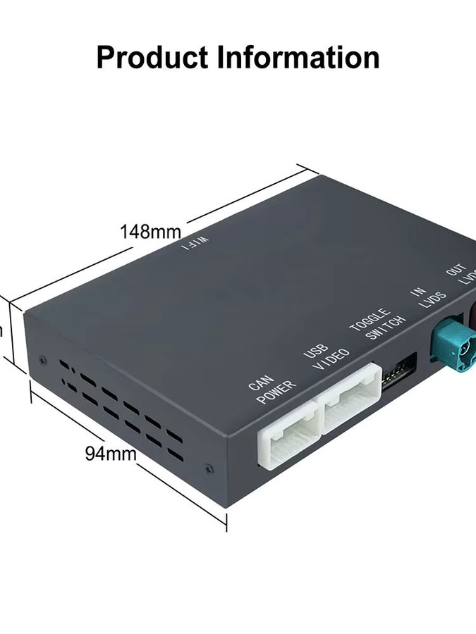 ANYFAR Drahtlose CarPlay und Android Auto Adapter für BMW NBT CIC System, Schwarz - Bild 6