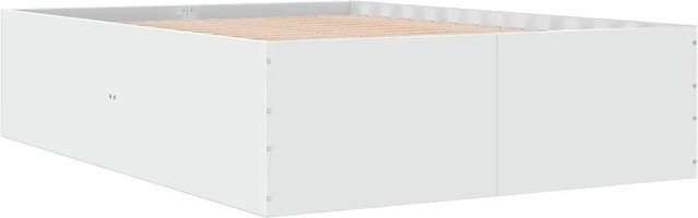 vidaXL Bettgestell modern in Weiß aus Holzwerkstoff B/T/H: 100-120 x 200 cm - Bild 1