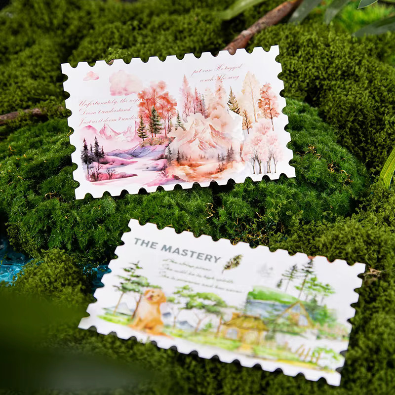 Dekoratives Washi Tape mit Berg- und Waldlandschaft Motiv für Scrapbook und DIY, 200 cm, Mehrfarbig - Bild 2