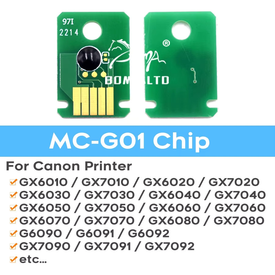 10 Stück MC-G01 Wartungstank-Chip für Canon GX6010 GX6020 GX6030 GX6040 GX6050 GX7010 GX7020 GX7030 GX7040 GX7050 GX7070 7055 - Bild 3