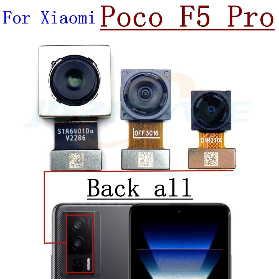 Xiaomi Poco F5 Pro Ersatz Kamera Modul für Front- und Rückseite mit Flexkabel in Schwarz - Bild 1