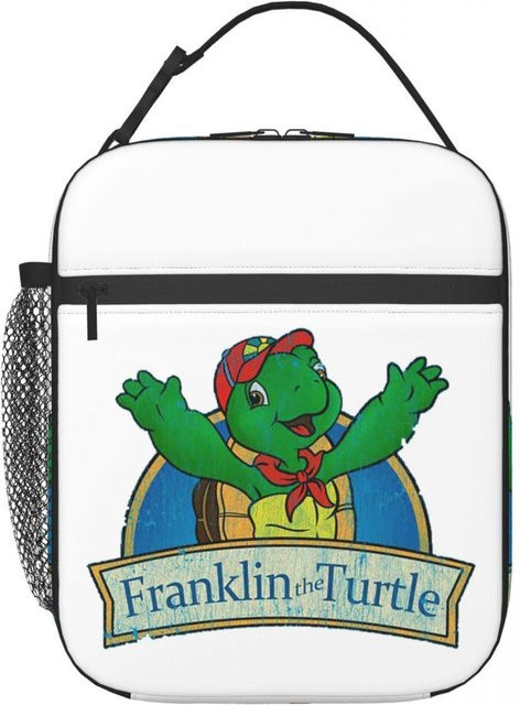 Isolierte Lunchtasche Vintage Franklin Die Schildkröte von Fancy Style Studio in Weiß, auslaufsichere Thermobox für Damen und Kinder - Bild 1