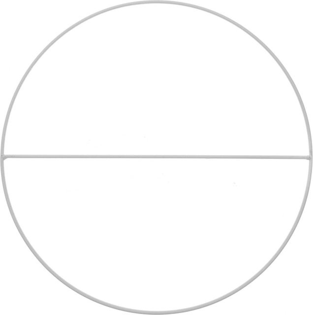 Rico Design Metallring mit Querstrebe in Weiß, Durchmesser: 25 cm - Bild 1