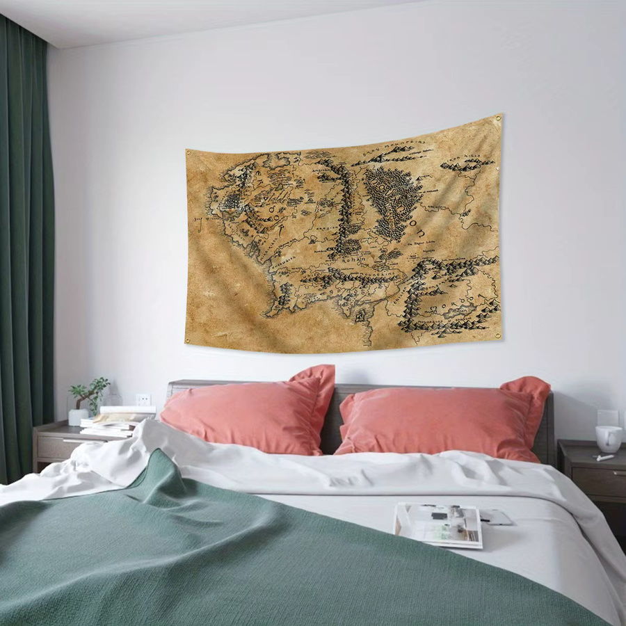 VIKAMA Retro-Ardekarte Flagge in Beige als mittelalterliche Wanddekoration für Zuhause, Garten oder Partys - Bild 2