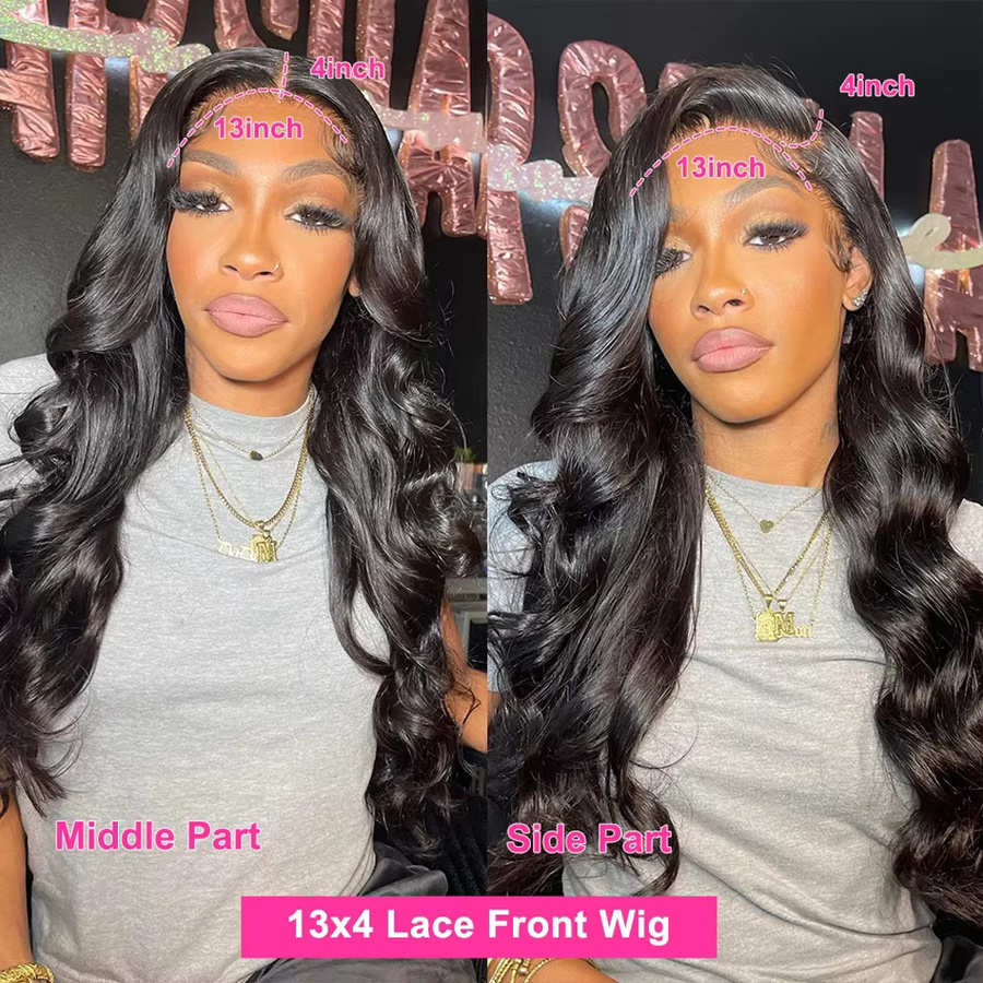 Sooolavely Body Wave HD Lace Front Perücke, Echthaarperücke, Damen - Bild 2