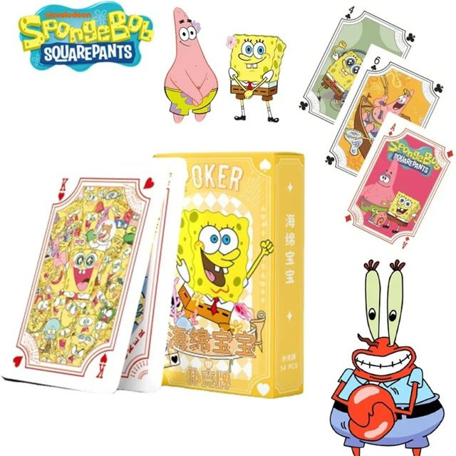 Potdemiel SpongeBob Pokerkarten, Spielkarten, 54 Blatt/Box - Bild 1