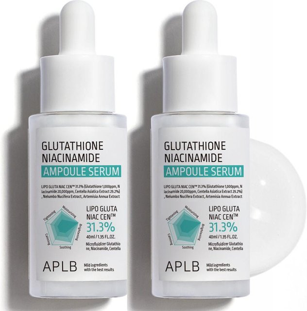 APLB Glutathion Niacinamid Ampullenserum, 40 ml, mit Hyaluronsäure - Bild 1