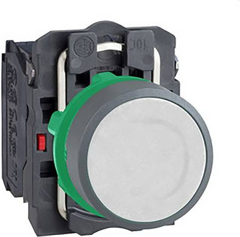 Schneider Electric XB5AA15C0 Drucktaster aus Kunststoff, tastend, Farbe Weiß und Grau, 22 mm, 1S+1Ö - Bild 1