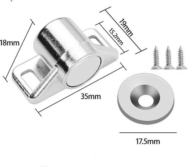 Magnetischer Schranktürfang von xianyi01 in Silber aus Zink - Bild 1