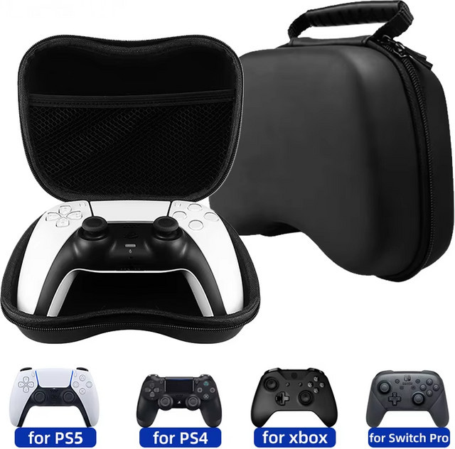 Universelle EVA-Hartschale Schutztasche in Schwarz für PS5, PS4, PS3 und Xbox Series X, One sowie 360 Controller - Bild 1