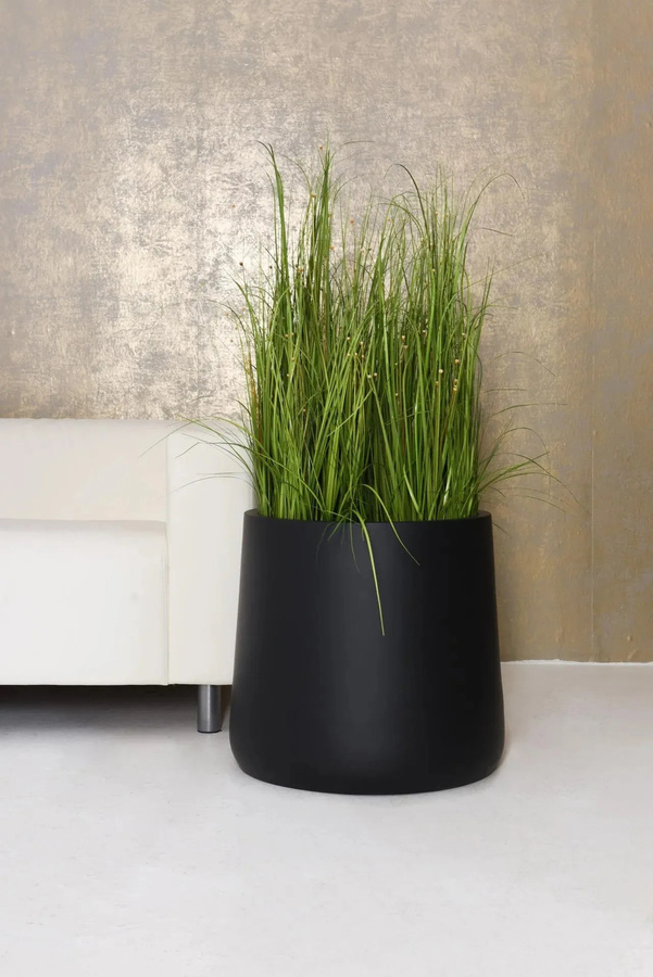 Pflanzkübel Susan von artplants, rund, Schwarz, B: 48 cm, H: 50 cm - Bild 2