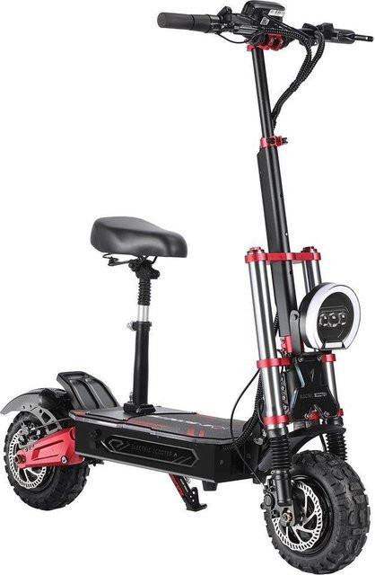 Boyuda S5 Elektroroller Schwarz mit 6000W Motor, 60V 38AH Batterie, 120KM Reichweite und Bluetooth sowie NFC - Bild 1